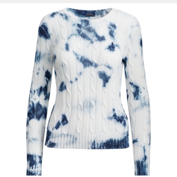tie dye polo sweater